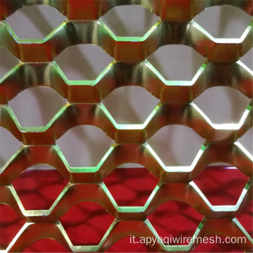 Decorazione da 0,8 mm a maglie di metallo diamante in mesh metallico